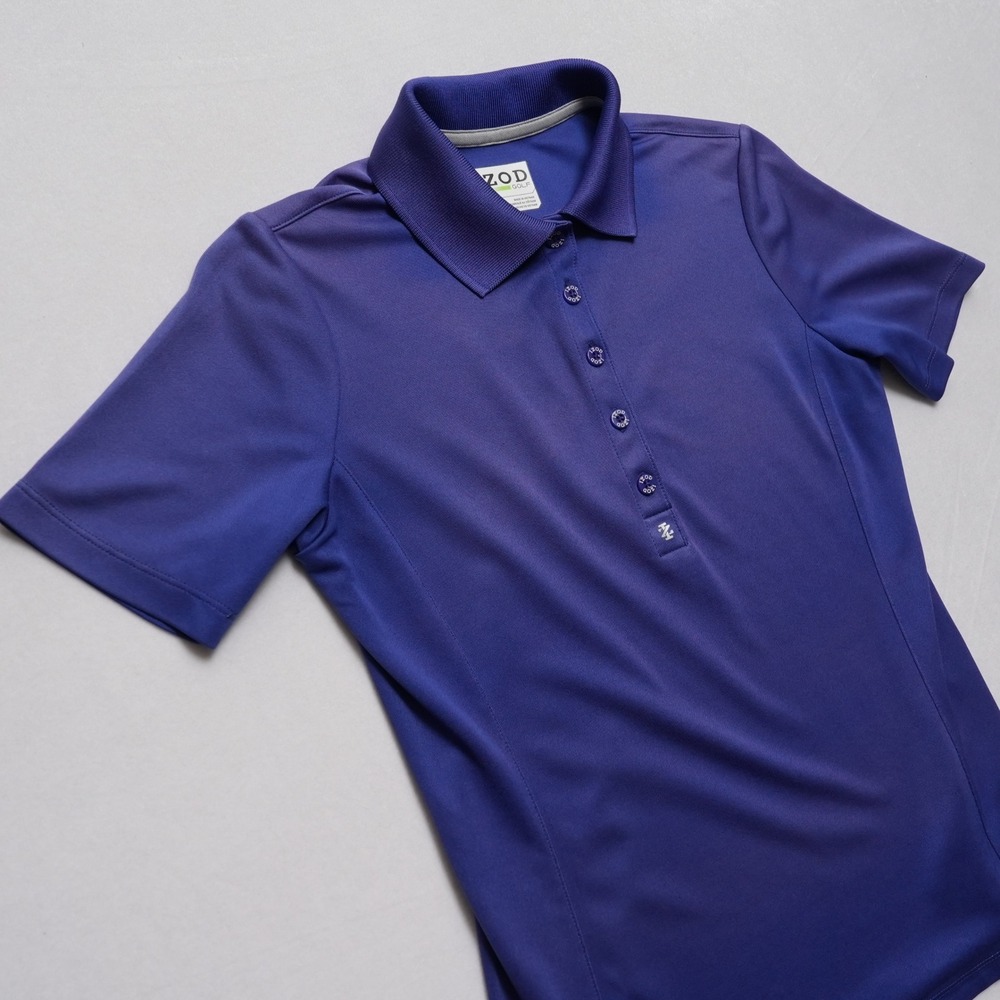 IZOD Golf Polo Women XS Purple Short Sleeve Performance Moisture Wicking - Picture 8 of 13